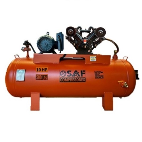 Compresor de aire lubricado 10 HP Horizontal Bifasico o Trifásico